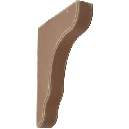 Ekena Millwork 1 3/4"W x 8 1/2"D x 11"H Plymouth Wood Vintage Decor Bracket, Weathered Brown BKTWD02X09X11PLBR